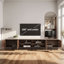 Ahijah Medieval TV Cabinet and Coffee Table 2-Piece Living Room Set, 94.48" Walnut Color
