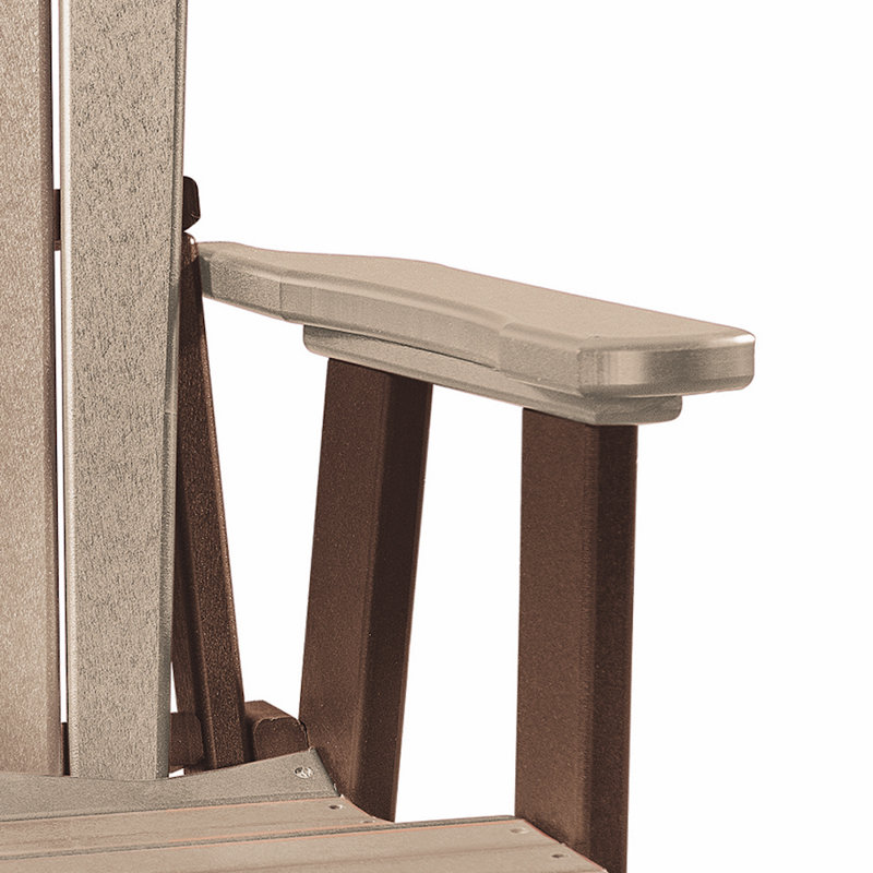 Chaise Adirondack en plastique, Bois vieilli / brun Tudor