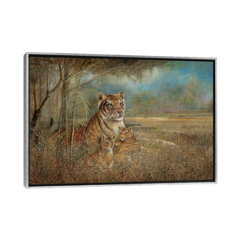 «Wild and Beautiful» par Ruane Manning - reproduction d'art, H 18 po x l 26 po x P 1,5 po, Toile avec cadre argenté