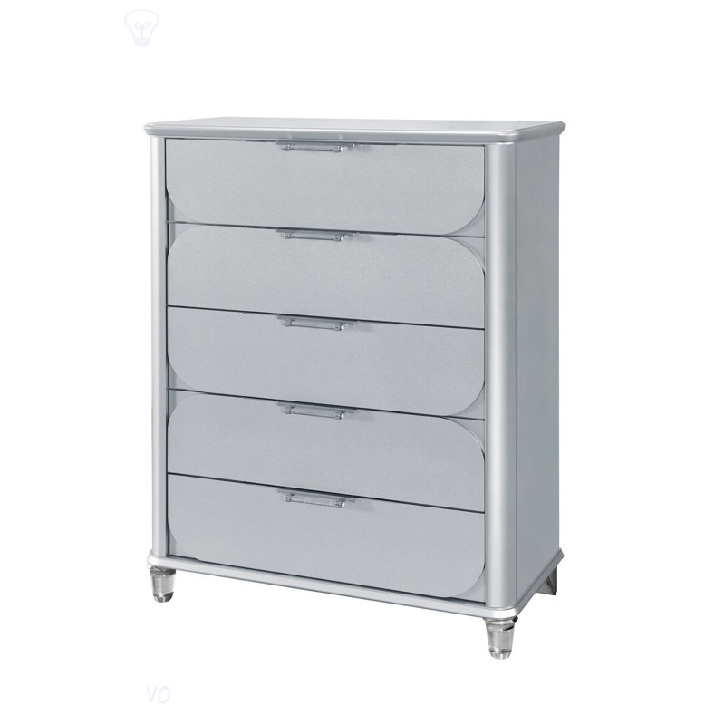 Commode argentée LAURA