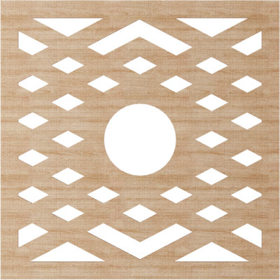 Médaillon de plafond à chevrons