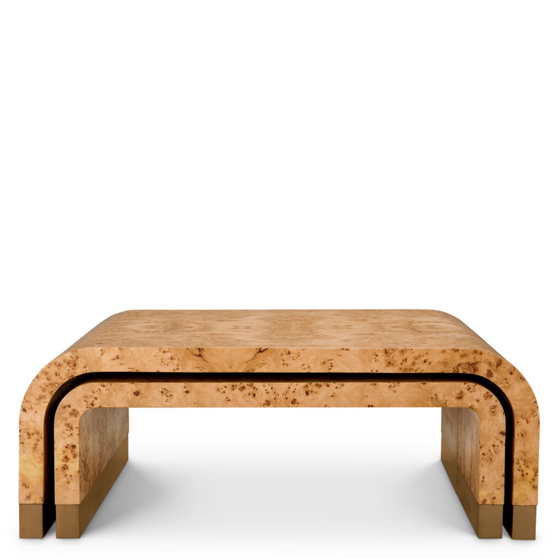 Coffee Table Quinton Light Brown Mappa Burl Veneer