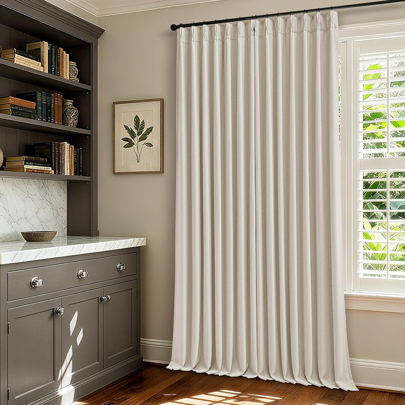 100% Linen Blackout Curtain Panel Pair