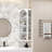 Wall Mounted Corner Cabinet with Featuring Four-tier Storage