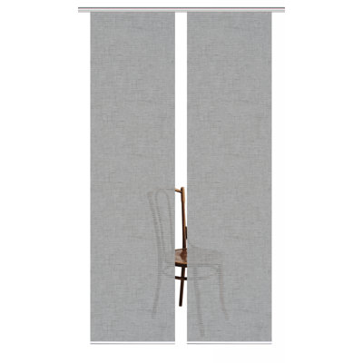 Polyester Semi Sheer Track Insert Sliding Panel Pair