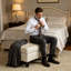 Repose-pied avec rangement en similicuir-1273695916