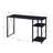 Rectangular Writing Desk With 2 Tier Shelf, Black-727936696-727936700