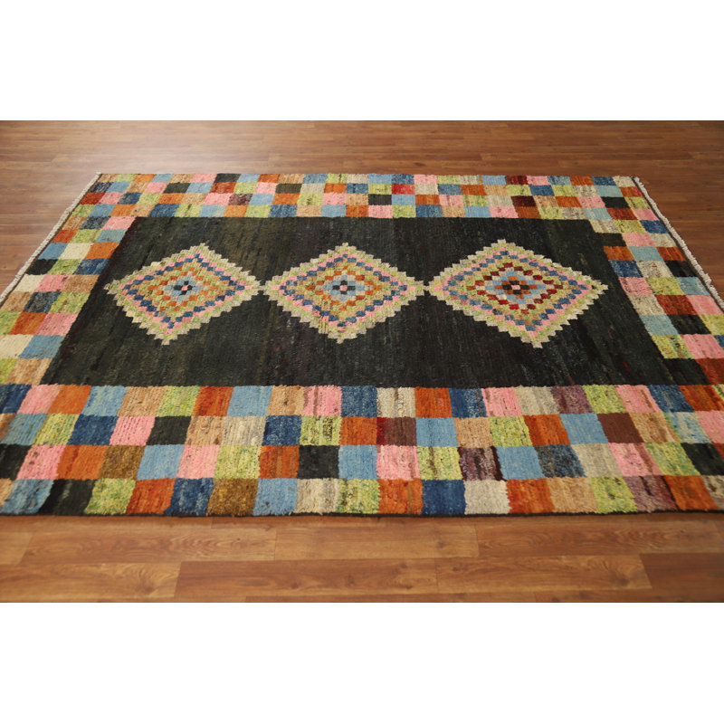 Tapis à carreaux oriental marocain 6 x 8