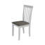 Ensemble de 2 chaises de salle à manger LITE, blanc, uni, hauteur 18,5 po, velours gris