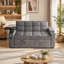 Canapé-lit convertible 3 en 1 de 165 cm avec lit gigogne, revêtement en chenille et table d'appoint pivotante à 360°, canapé pliant moderne pour salon-1390892698