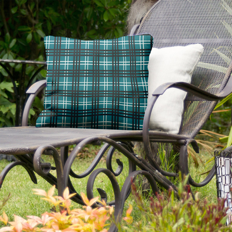 Housse de coussin d'extérieur carré R-Baltimore Football, 16 po x 16 po, Polyester/ Bourre en polyester