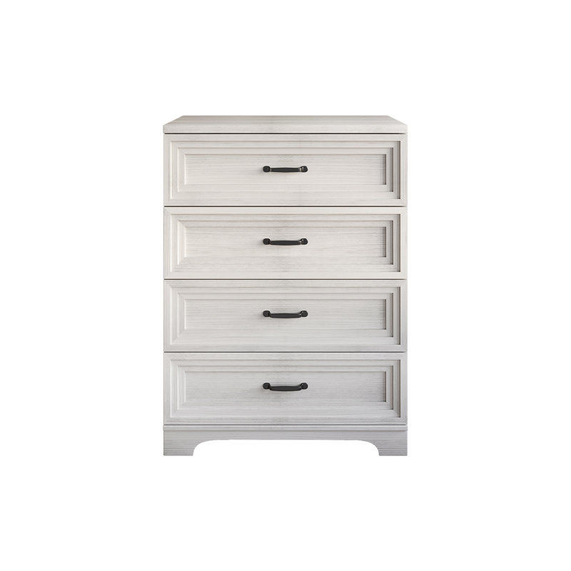 Commode 4 tiroirs, Gris clair