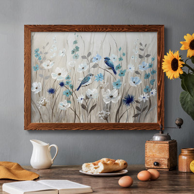 Bluebirds In Spring, reproduction d'art sur toile