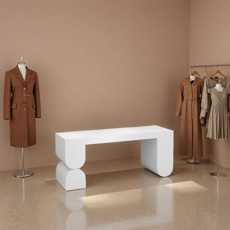 Merchandiseur en fer H 29,53 po x l 70,87 po Houlihan, Blanc