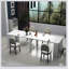 Table console extensible multifonctionnelle à longueur réglable pour des repas polyvalents et un gain d'espace à la maison