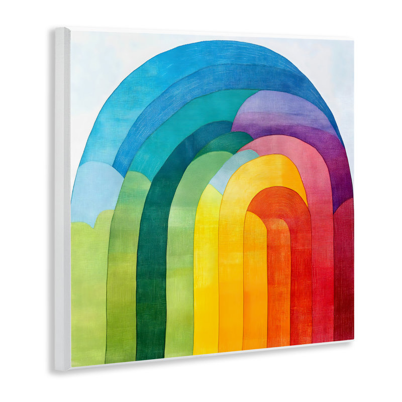 Vibrant Rainbow Arch Abstraction Wall Plaque, design by Creative Studio