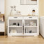 Armoire 46,97 po - Blanc. 2 tiroirs, 4 portes. Pour la salle à manger, le salon. Buffet blanc 46,97 po. Magnifique surface en grain de bois et sécuritaire
