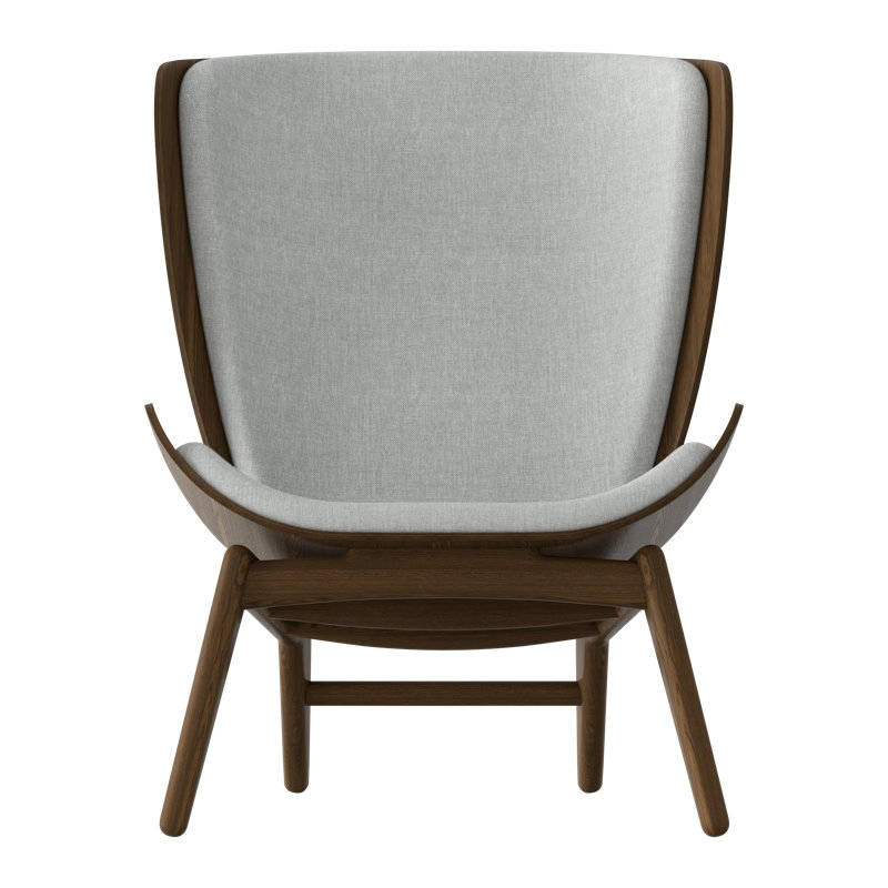 Shiela Upholstered Side Chair, Sterling 100% Polyester, Dark Oak