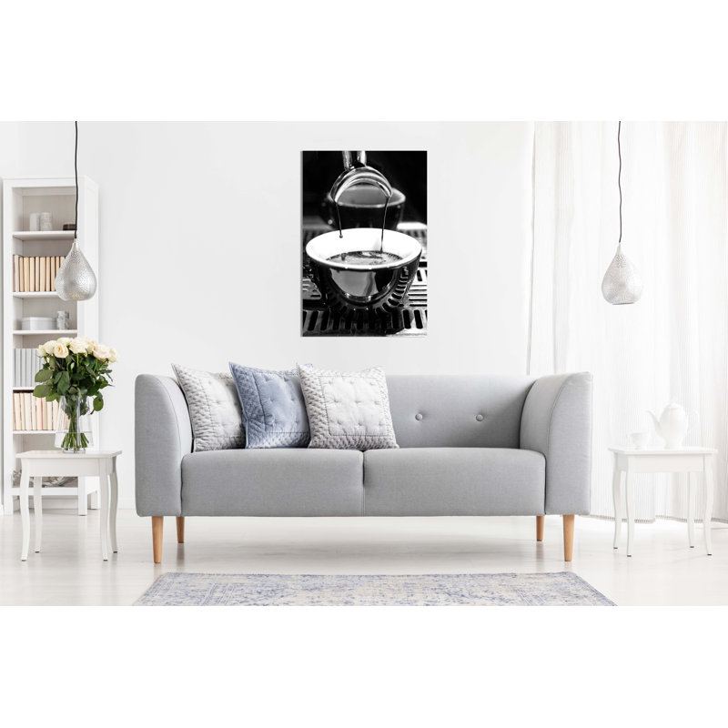 Panther Print Fine Art Prints Black & White The Art Of Making Espresso Coffee Artistic Framed Canvas Prints, Pictures For Home Walls, Bedroom, Living Room & Bathroom Decor - Wrapped Canvas Art Prints