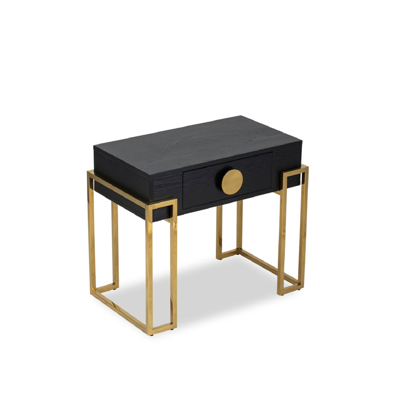 Paradigm Solid Wood Top End Table with Storage