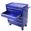 Rangement bleu à 5 tiroirs avec serrure et 4 roulettes maniables pour boîte de garage coulissante mobile-807407014