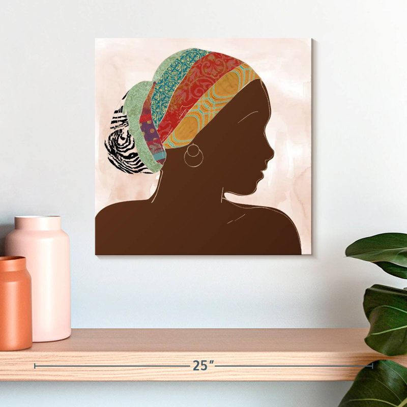 Portrait africain Leisha I, H 16 po x l 16 po
