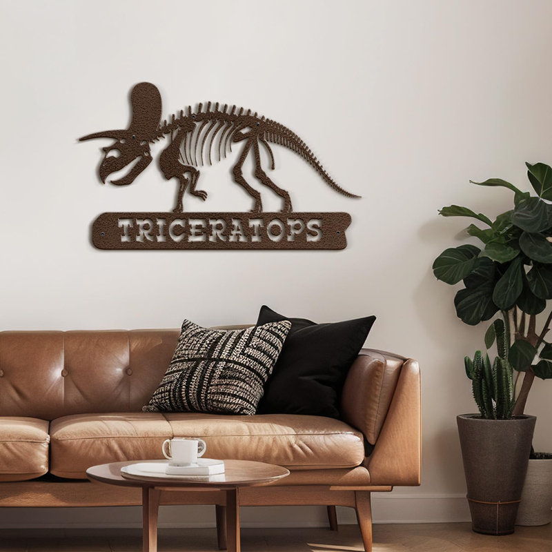 Décoration murale en métal, H 9 po x l 18 po x P 0,05 po, Bronze