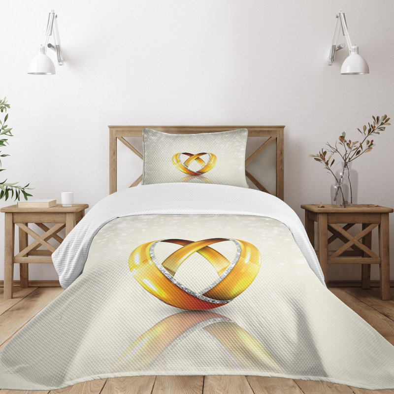 Twin White Polyester Kids Unisex Bedspread Set
