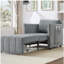 Canapé-lit rembourré convertible, canapé-lit escamotable de 31,5 po avec dossier réglable à 5 positions, poches latérales et panier de rangement, chaise-lit pliable, méridienne de salon, appartement, gris
