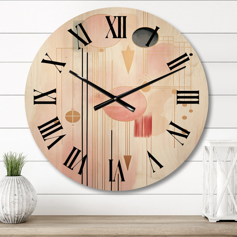 Zariyah Solid Wood Wall Clock, Small
