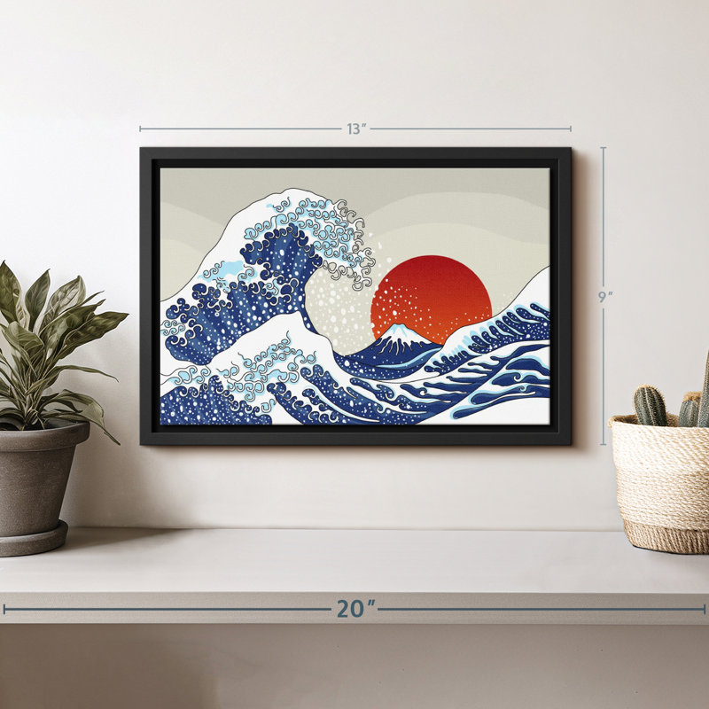 Impression sur toile Asian Wave, H 9 po x l 13 po