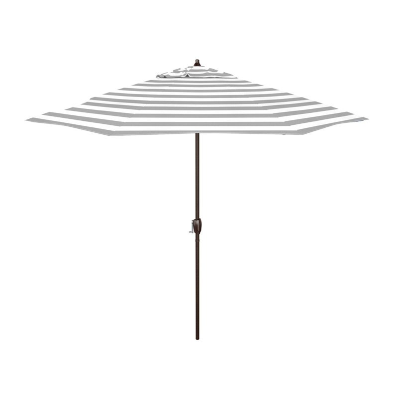 Parasol Andriejus 108, Rayure Cabana grise / blanche