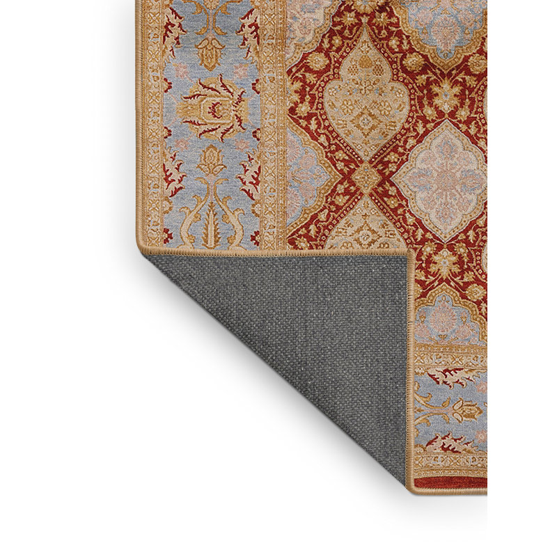 Tapis oriental beige / bleu / rouge Sighbiorn, Rectangle 2 pi x 3 pi