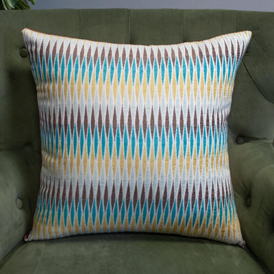Thomas Collection® Aqua Yellow Brown Chevron Chenille Accent Pillow Assorted Sizes