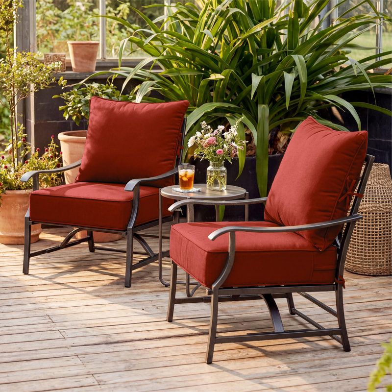 Wynee 24"W X 24"D Outdoor Cushions 6.5'' Deep Seating Cushion Set Indoor and Outdoor Seat / Back Cushion, Only Cushions