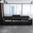 122" Genuine Leather Modern Modular Sofa with Adjustable Headrest and Cupholder-842930982