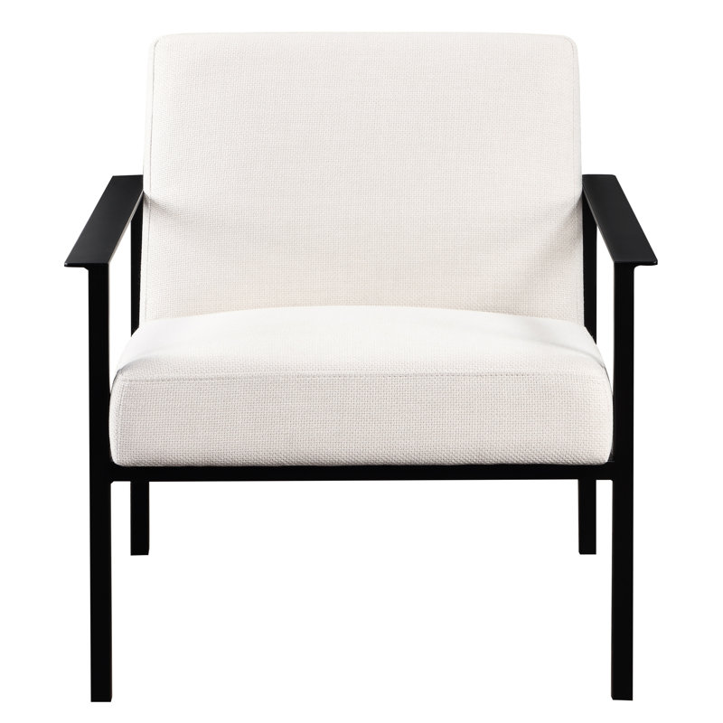 Élégante chaise d'appoint blanche avec égratignures