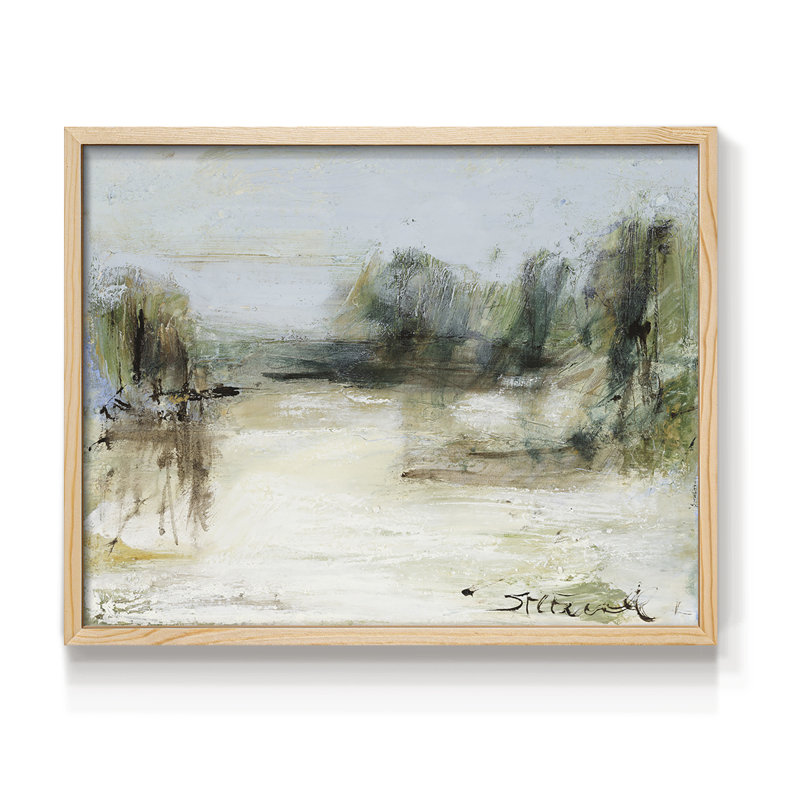 Wintery Horizon III - Reproduction encadrée - Restickable, Naturel, H 16 po x l 20 po