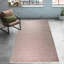 Tapis rose en laine noué à la main Rhea-91874559