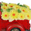Statue de jardin camion de transport avec tournesols à l'ancienne