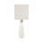 Latitude Run® 27" White Ceramic Open Cut-Out Oval Table Lamp With Linen Shade