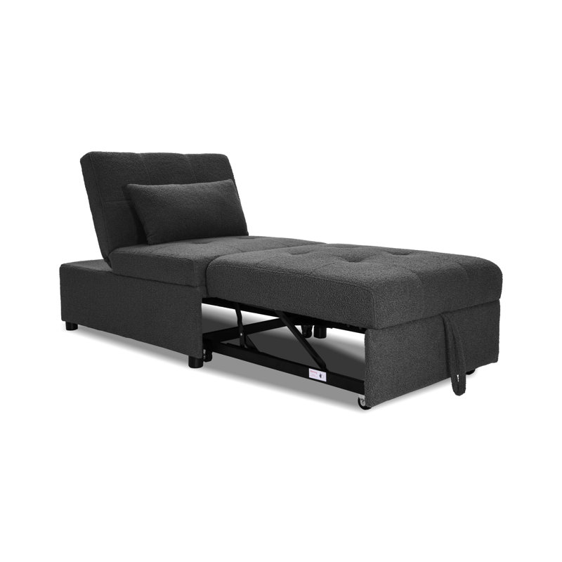 Canapé-lit contemporain en tissu Sherpa