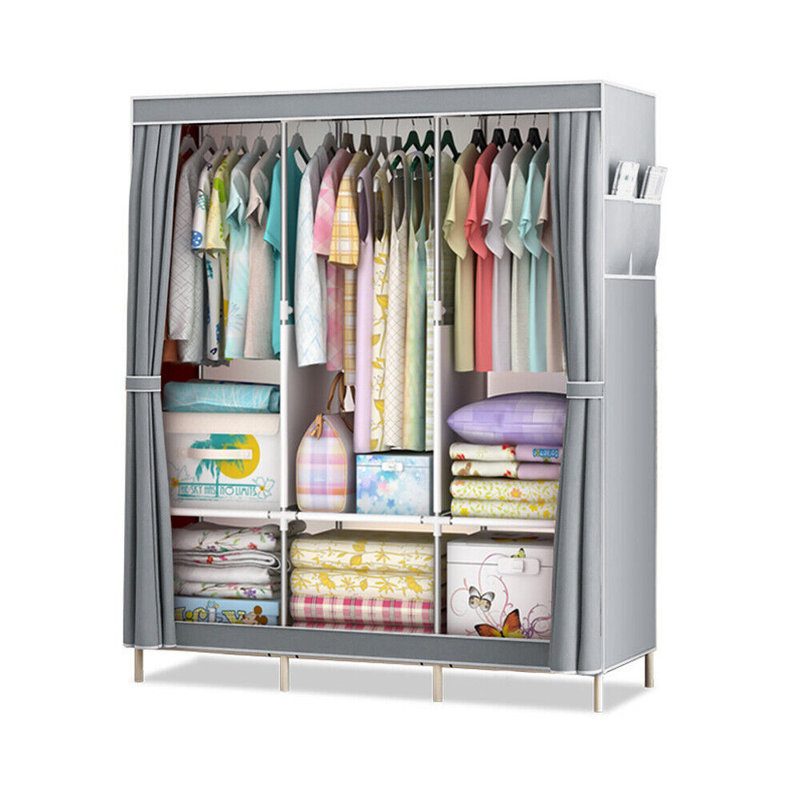 Étagère de rangement pour garde-robe de 67 po, Gris