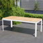Rectangular Teak Solid Wood Outdoor Dining Table , 83 " W 37.5 " D
