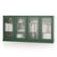 Buffet 100% bois massif 64 "avec portes en verre givré et tablettes réglables-99139204