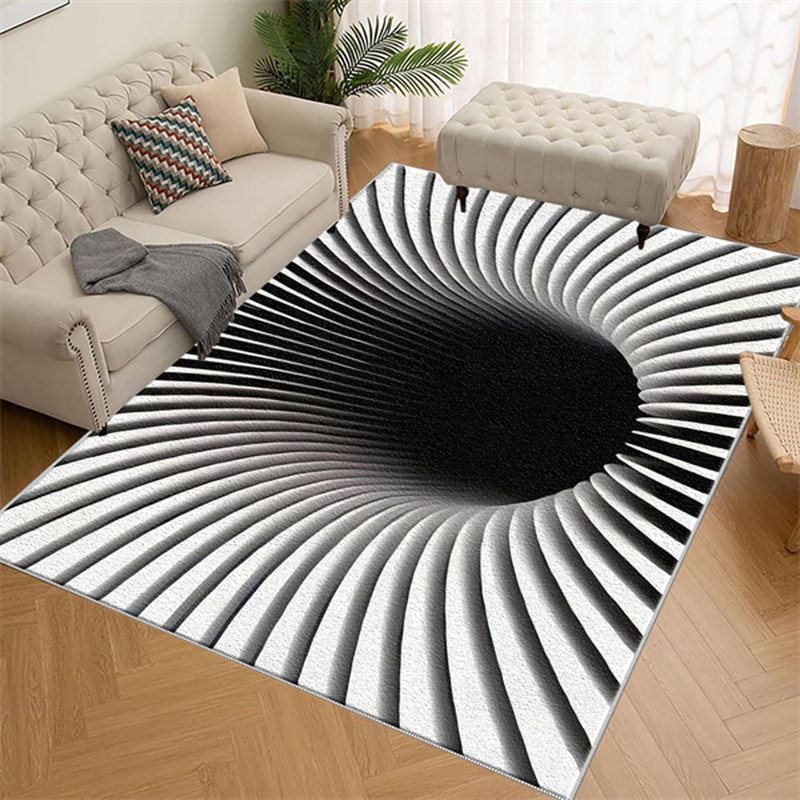 Area Rugs, Abstract Washable Rug, Modern Rug For Bedroom Living Room Dining Room Office, Rectangle 4'8" x 6'8"