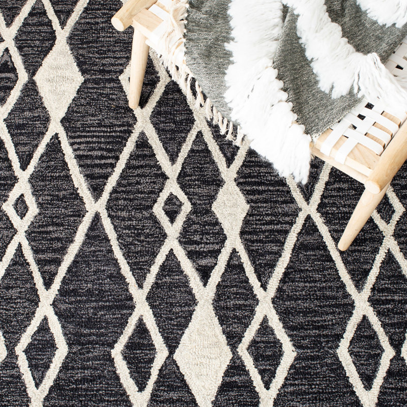 Tapis en laine touffeté à la main Vedika, Rectangle 2 pi 6 po x 4 pi