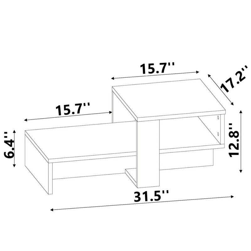 Table basse avec rangement Crilly