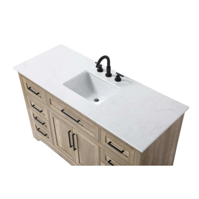 Meuble-lavabo simple 54 po en chêne naturel