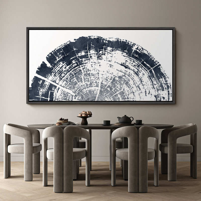 Abstract Urban Radial, reproduction d'art sur toile, H 30 po x l 60 po x P 1,5 po, Noir, noir, noir, noir